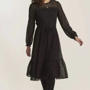 Womens FatFace Black Monica Spot Black Dress - Black size 8